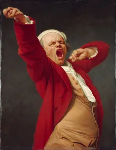 Ducreux Prints: Self-Portrait, Yawning, ca. 1783. Artist: Ducreux, Joseph (1735-1802)