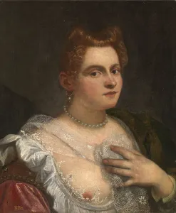 Self-Portrait (Young Venetian Woman), c. 1580. Creator: Robusti (La Tintoretta), Marietta