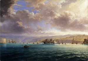 Russian Fleet Gallery: The Self-sinking of the Black Sea Fleet in the Bay of Sevastopol in 1856, 1872
