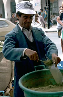 Selling henna in Gabes market