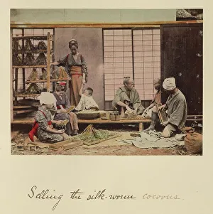 Selling the Silk-worm Cocoons, about 1873-1883. Creator: Shinichi Suzuki I