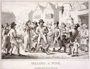 Sexism Prints: Selling a wife, Smithfield Market, London, 1816