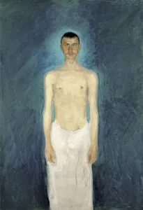 Richard 1883 1908 Prints: Semi-Nude Self-Portrait, 1904-1905. Artist: Gerstl, Richard (1883-1908)