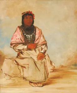 Seminole Prints: A Seminole Woman, 1838. Creator: George Catlin