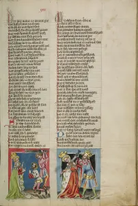 Babylonia Prints: Semiramis Ordering the Death of the King: Semiramis Killed by her Son; Weltchronik