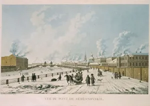 The Semyonovsky Bridge in Saint Petersburg, 1813. Artist: Damam-Demartrait, Michel Francois (1763-1827)