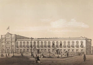 Senate Palace, a former convent of the Augustinian Fathers of 16th century, engraving, 1870