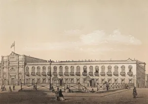 Senate Palace, a former convent of the Augustinian Fathers of 16th century, engraving Senate Palace, a former convent of the Augustinian Fathers of 16th century, engraving