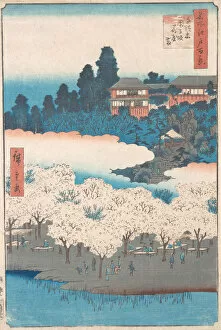 Cherry Trees Collection: Sendagi Dangozaka, 1856. 1856. Creator: Ando Hiroshige