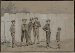 Wayside Prints: Sending for the Candles, late 19th century. Creator: Harry Beard