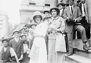 Suffragettes Prints: Sending pigeons?, between c1910 and c1915. Creator: Bain News Service