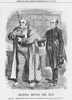 Donation Prints: Sending Round the Hat, 1887. Artist: Joseph Swain