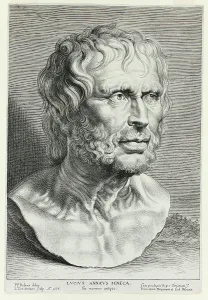 Lucas Vorsterman I Prints: Seneca, 1638. Creator: Lucas Vorsterman