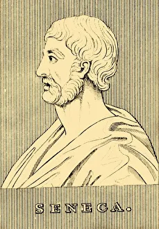 Exile Prints: Seneca, (c4 BC-AD 65), 1830. Creator: Unknown
