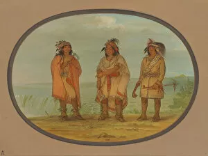 Central America Gallery: Seneca Chief, Red Jacket, with Two Warriors, 1861 / 1869. Creator: George Catlin