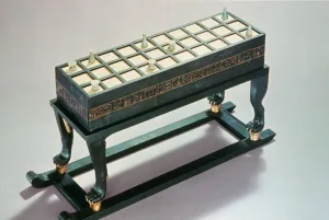 Grave Goods Prints: Senet gaming board, from the Tomb of Tutankhamun, 18th Dynasty