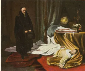 Corpse Prints: Seni with the body of Wallenstein, 26 February 1634, (1936). Creator: Unknown