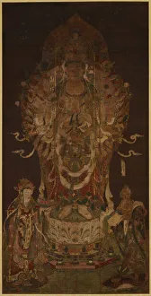 Thanka Collection: Senju Kannon, 12th century. Artist: Anonymous