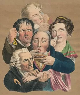Eating Gallery: The five senses, late 18th-early 19th century. Creator: Unknown