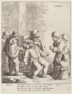 Extraction Prints: The five senses (touch), 1642-1650. Creator: Jan Dirksz Both