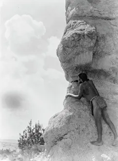 The sentinel-San Ildefonso, c1927. Creator: Edward Sheriff Curtis
