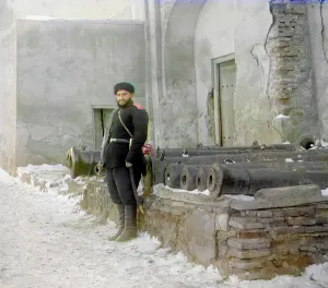 Sentry Prints: Sentry at the palace, and old cannons