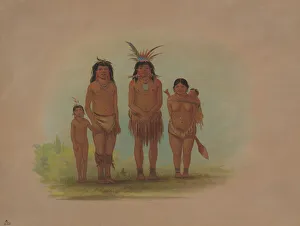 Peru South America Prints: Four Sepibo Indians, 1854 / 1869. Creator: George Catlin