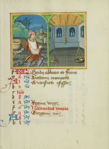 Seed Prints: September Calendar Page; Sowing; Libra; Book of Hours