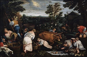 September (from the series The Seasons'), late 16th or early 17th century. Artist: Leandro Bassano
