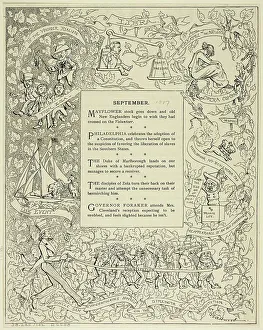 Uncle Sam Prints: September, from Life, 1887. Creator: F. G. Atwood