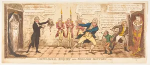 Cruikshank Prints: A Sepulchral Enquiry into English History, June 1, 1813. Creator: George Cruikshank