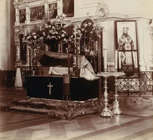 Relic Prints: Sepulchre with the relics of Saint Evfrosiniia in Saint Eufrosyne Monastery