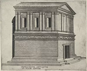 Latin Text Gallery: Sepulchrum Antiquum Ad Viam Appiam, ca. 1550-60. ca. 1550-60. Creator: Anon