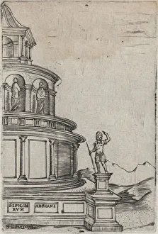 Sepulchral Prints: Sepulchrum (sic) Adriani, from a Series of 24 Depicting (Reconstructed) Build