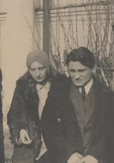 Serafima Suok-Narbut and Yury Olesha at the Funeral of Vladimir Mayakovsky, 1930