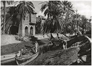 Al Basrah Gallery: Serai Creek, Basra, Iraq, 1925. Artist: A Kerim
