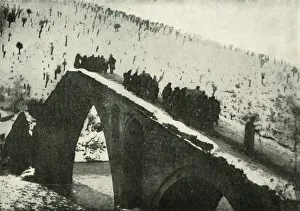 Albania Prints: The Serbian Army General Staff On Their Retreat Through Albania, (1919). Creator: Unknown