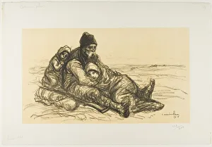Serbian Cavalry, Second Episode, 1916. Creator: Theophile Alexandre Steinlen Serbian Cavalry, Second Episode, 1916. Creator: Theophile Alexandre Steinlen