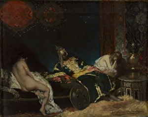 Oriental Prints: The Serbian Concubine (Un Envoi de Serbie), 1876. Creator: Jean Joseph Benjamin Constant