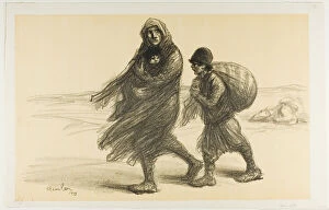 Fleeing Gallery: Serbian Exodus, plate twenty-one from Actualités, 1915, published January 1916