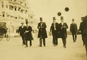 Overcoat Collection: Serge Witte and his staff out for a Sunday morning walk, 1905. Creator: Unknown