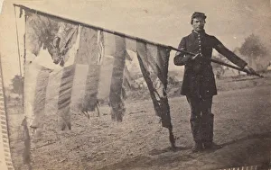 Sergeant Alex Rogers with Battle Flag, Eighty-third Pennsylvania Volunteers, Third Bri Sergeant Alex Rogers with Battle Flag, Eighty-third Pennsylvania Volunteers, Third Bri