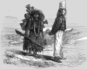 Slave Trade Prints: Sergeant Gomez and his Slave; About the Chincha Islands, 1875. Creator: Unknown