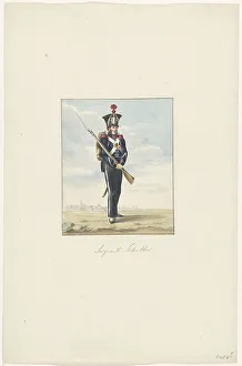 Militiaman Prints: Sergeant of the militia, 1830-1831. Creator: Anon