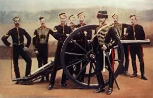 Group Of People Collection: Sergeants of the Royal Horse Artillery with a 12-Pounder, 1900. Creator: Gregory & Co
