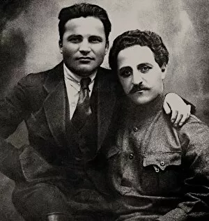 Silver Gelatin Photography Collection: Sergei Kirov (1886-1934) and Sergo Ordzhonikidze (1886-1937), 1922