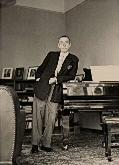 Male Portrait Gallery: Sergei Rachmaninoff at the Villa Senar, 1939. Creator: Anonymous