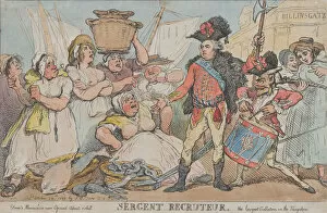 Breast Gallery: Sergent Recruteur, October 24, 1789. October 24, 1789. Creator: Thomas Rowlandson