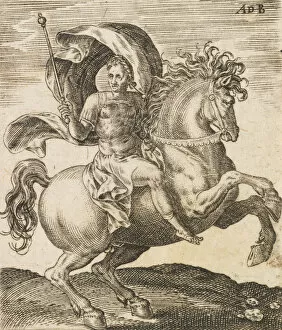 Bruyn Gallery: Sergius Galba from Twelve Caesars on Horseback, c1565-1587. Creator: Abraham de Bruyn
