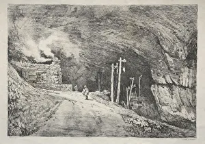 A Series of Ancient Buildings and Rural Cottages in the North of England: Peak Cavern, 1821